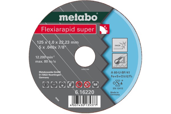 Metabo Flexiarapid super 115x1,0x22,23 Inox, 616217000