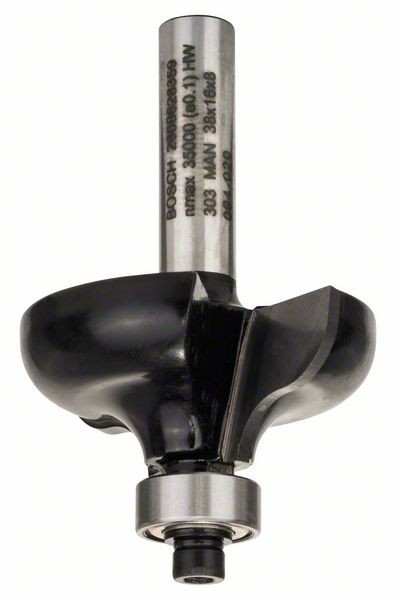 Bosch Kantenformfräser G, 8 mm, R1 6,35 mm, D 38mm, L 15,7mm, G 57 mm 2608628359