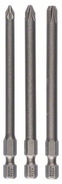 Bosch Schrauberbit-Set Extra-Hart, 3-teilig, PZ1, PZ2, PZ3, 89 mm 2607001761