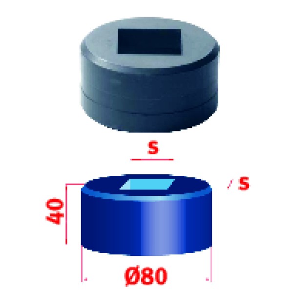 Metallkraft Vierkant-Matrize Nr.80 32,2 mm, 3889632,2