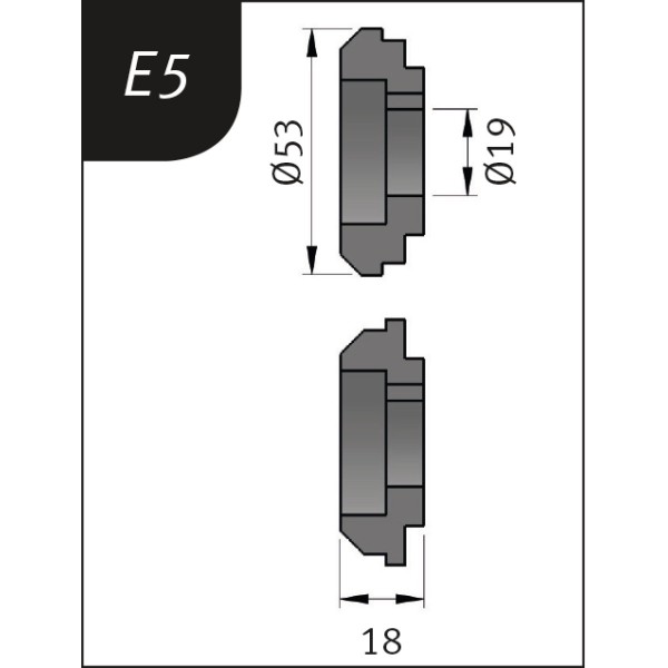 Metallkraft Biegerollensatz Typ E5, Ø 53 x 19 x 18 mm, 3880125