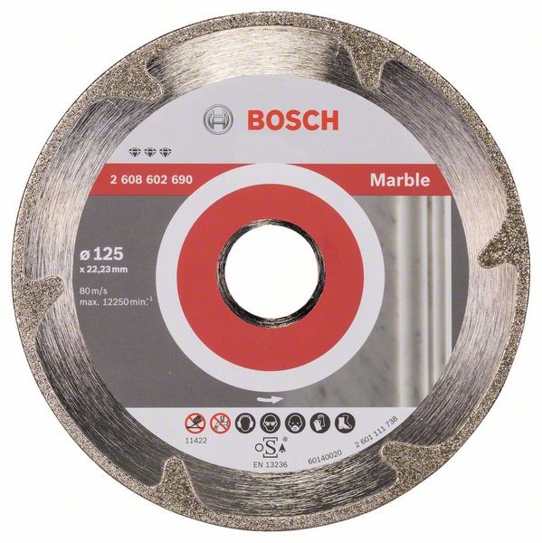 Bosch Diamanttrennscheibe Best for Marble, 125 x 22,23 x 2,2 x 3 mm 2608602690