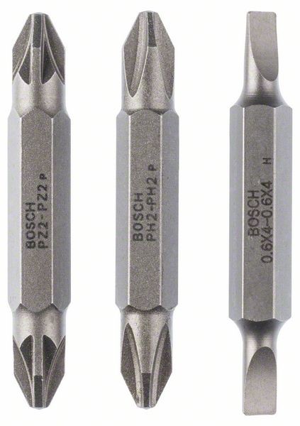 Bosch Doppelklingenbit-Set,S0,6x4,0,S0,6x4,0,PH2,PH2,PZ2,PZ2,45mm 2607001744