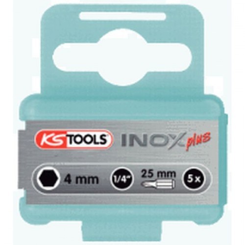 KS Tools 1/4 INOX+ Bit Innen6kant,25mm,6mm,5er Pack, 910.2264