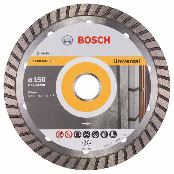 Bosch Diamanttrennscheibe Standard, 150 x 22,23 x 2,5 x 10 mm 2608602395