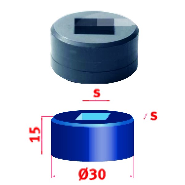 Metallkraft Vierkant-Matrize Nr.30 8,2 mm, 388968,2