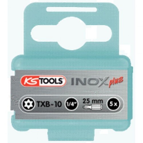 KS Tools 1/4 INOX+ Bit TX m.Bohrung,25mm,TB15,5er Pack, 910.2345