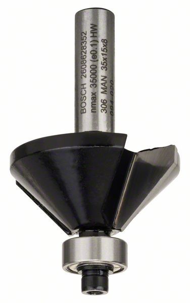 Bosch Fasefräser, 8 mm, B 11 mm, L 15 mm, G 56 mm, 45° 2608628352