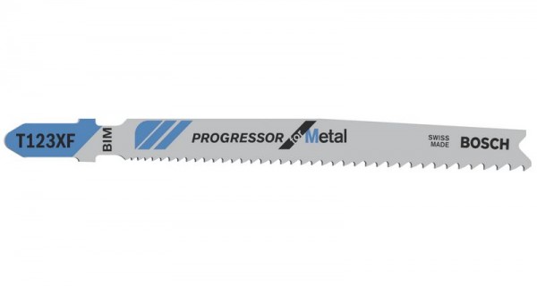 Bosch Stichsägeblatt T 123 XF Progressor for Metal, 5er-Pack 2608638473