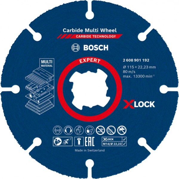 Bosch EXPERT Carbide Multi Wheel X-LOCK Trennscheibe,115 mm, 22,23 mm 2608901192