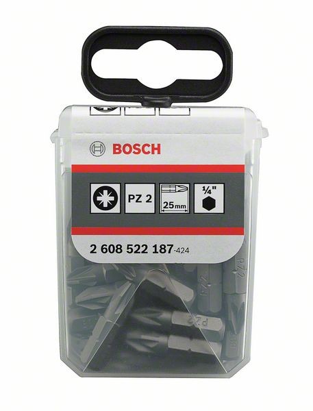 Bosch Schrauberbit Extra-Hart PZ 2, 25 mm, 25-Pack 2608522187