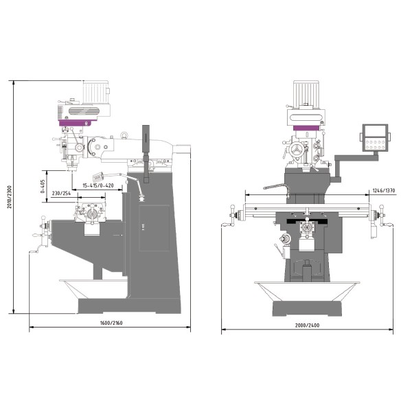 Optimum Bohr-Fräsmaschine OPTImill MF 4-B, 3348340
