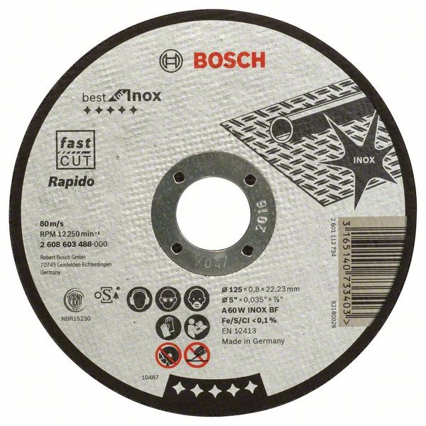 Bosch Trennscheibe gerade Best for Inox A 60 W INOX BF, 125 mm, 0,8 2608603488
