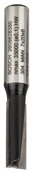 Bosch Nutfräser, 8 mm, D1 7 mm, L 19,6 mm, G 51 mm. Für Handfräsen 2608628380