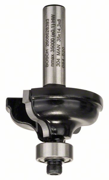 Bosch Kantenformfräser A, 8 mm, R1 4,8 mm, B11 mm, L 14,3 mm, G 57 mm 2608628393
