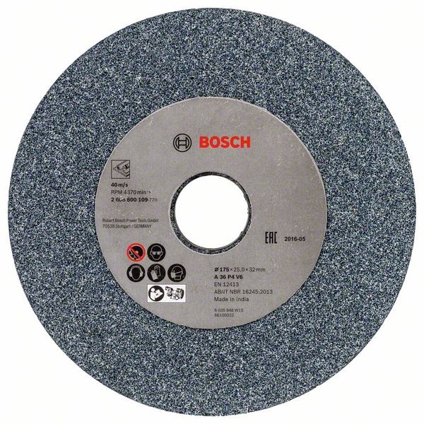 Bosch Schleifscheibe für Doppelschleifmaschine, 175 mm, 32 mm, 36 2608600109