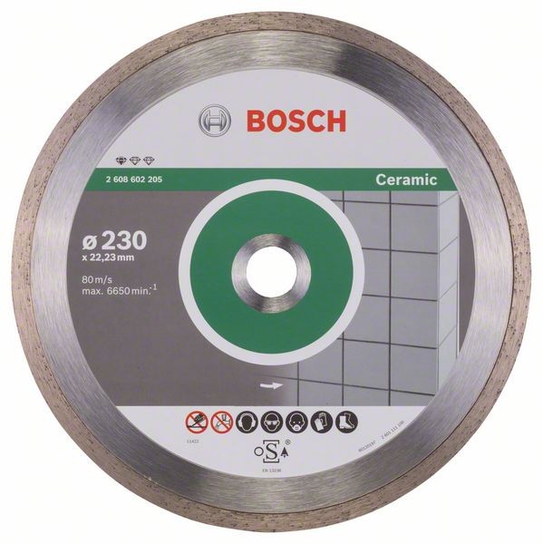 Bosch Diamanttrennscheibe, 230 x 22,23 x 1,6 x 7 mm, 1er-Pack 2608602205