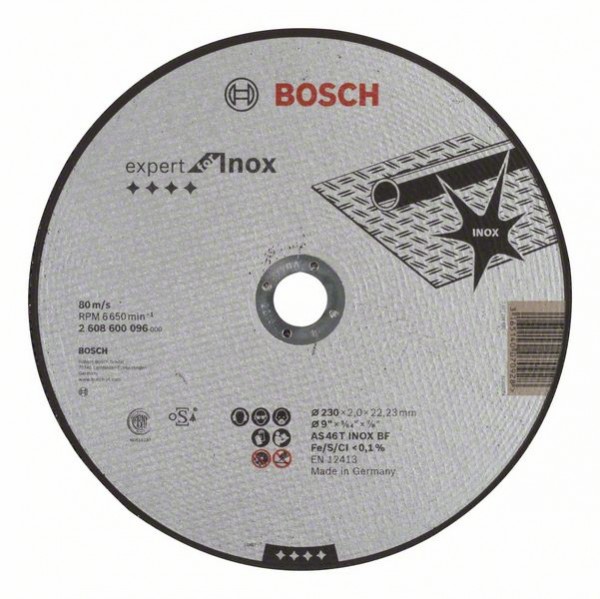 Bosch Trennscheibe gerade Expert Inox AS 46 T INOX BF, 230 mm, 2 mm 2608600096