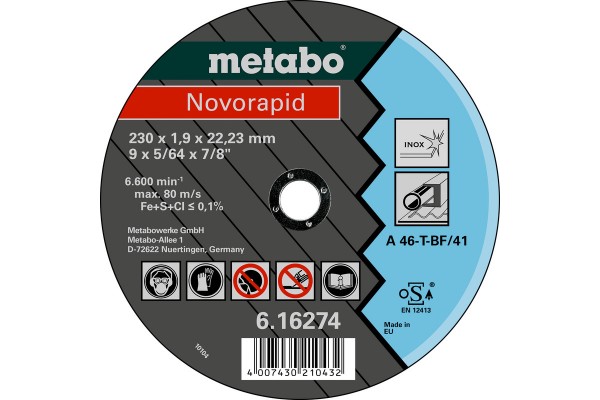 Metabo Novorapid 115x1,0x22,23 Inox, 616270000