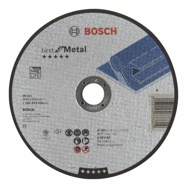 Bosch Trennscheibe gerade Best for Metal A 30 V BF, 180 mm, 2,5 mm 2608603528