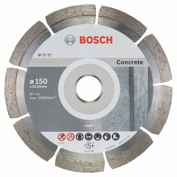 Bosch Diamanttrennscheibe, 150 x 22,23 x 2 x 10 mm, 10er-Pack 2608603241