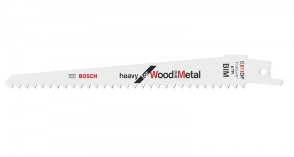 Bosch Säbelsägeblatt S 611 DF, Heavy for Wood and Metal, 2er-Pack 2608656271