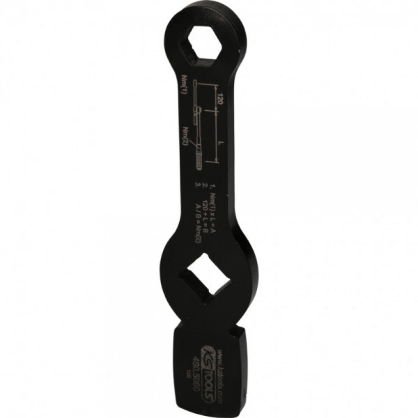 KS Tools 3/4&quot; Schlag-Sechskant-Schlüssel mit 2 Schlagflächen, 18mm, 460.5060