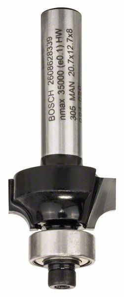Bosch Abrundfräser, 8 mm, R1 4 mm, L 10,5 mm, G 53 mm 2608628339