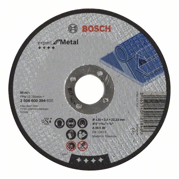 Bosch Trennscheibe gerade Expert for Metal A 30 S BF, 125 mm, 2,5 mm 2608600394
