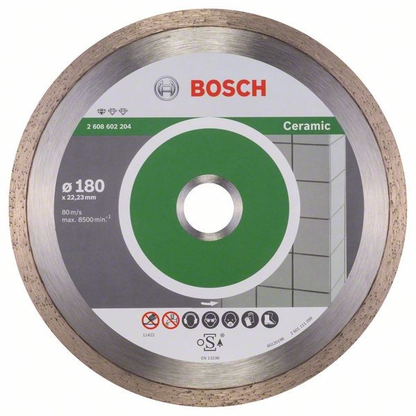 Bosch Diamanttrennscheibe, 180 x 22,23 x 1,6 x 7 mm, 1er-Pack 2608602204
