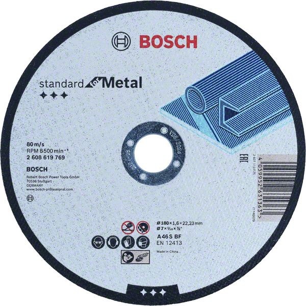Bosch Standard for Metal für Trennscheibe gerade, 180 mm, 22,23 mm 2608619769