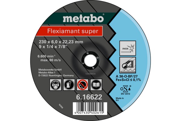 Metabo Flexiamant super 115x6,0x22,2 Inox, 616739000