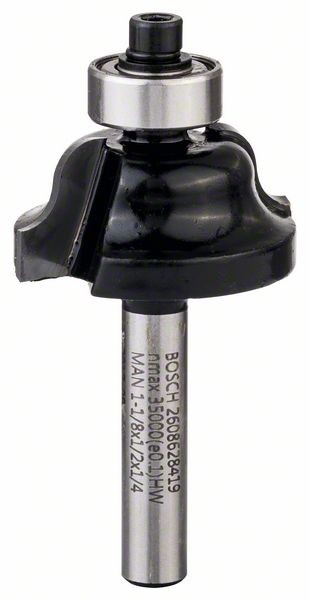Bosch Kantenfräser B, 1/4 Zoll,R1 4mm,D1 28,6mm,B 8mm,L 12,4mm,G 54mm 2608628419