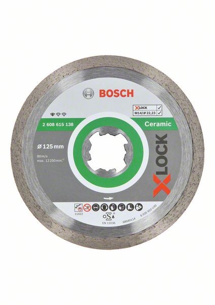 Bosch X-LOCK Diamanttrennscheibe Standard 125 x 22,23 x 1,6 x 7 2608615138