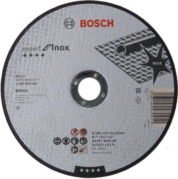 Bosch Trennscheibe gerade Expert Inox AS 46 T INOX BF, 180 mm, 2 mm 2608600095