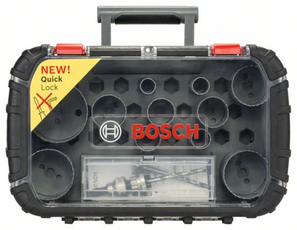 Bosch 11-teiliges HSS Bi-Metall-Lochsägen-Set für Elektriker, 22–65mm 2608580886