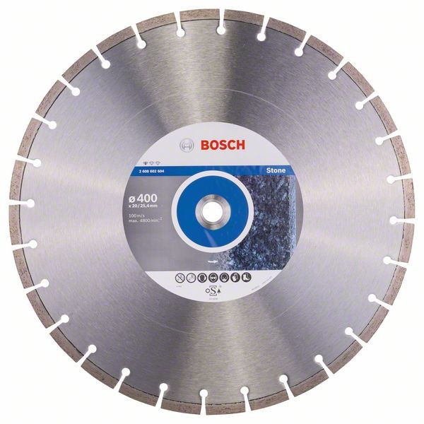 Bosch Diamanttrennscheibe Standard, 400 x 20,00/25,40 x 3,2 x 10 mm 2608602604