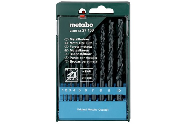 Metabo HSS-R-Bohrerkassette 10-teilig, 627158000