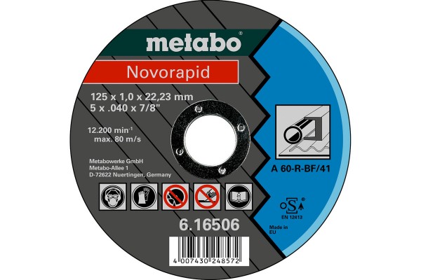 Metabo Novorapid 125x1,0x22,23 Stahl, 616506000