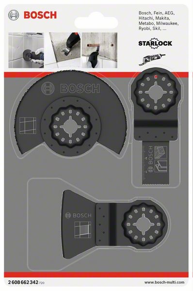 Bosch 3-teiliges Fliesen-Basis-SetAIZ20AB(1x);ATZ52SC(1x);ACZ85MT4(1x)2608662342