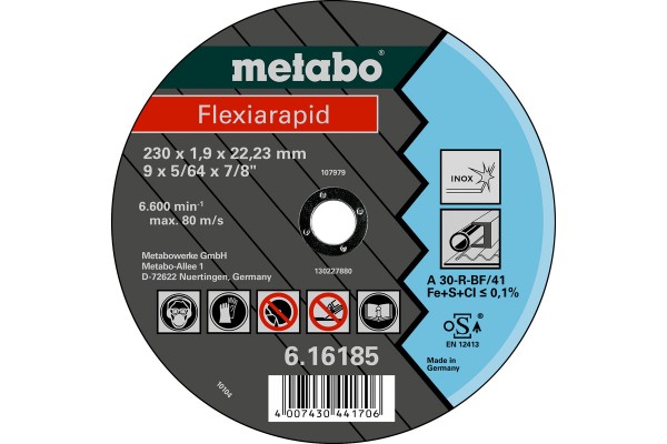 Metabo Flexiarapid 115x1,0x22,2 Inox, 616186000