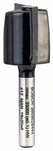 Bosch Nutfräser, 6 mm, D1 19 mm, L 19,6 mm, G 51 mm. Für Handfräsen 2608628444
