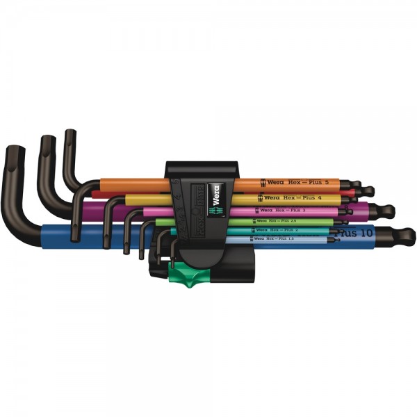 Wera Winkelschlüsselsatz, BlackLaser 950/9 Hex-Plus Multicolour 1, 05022089001