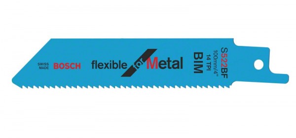Bosch Säbelsägeblatt S 522 BF, Flexible for Metal, 5er-Pack 2608656011