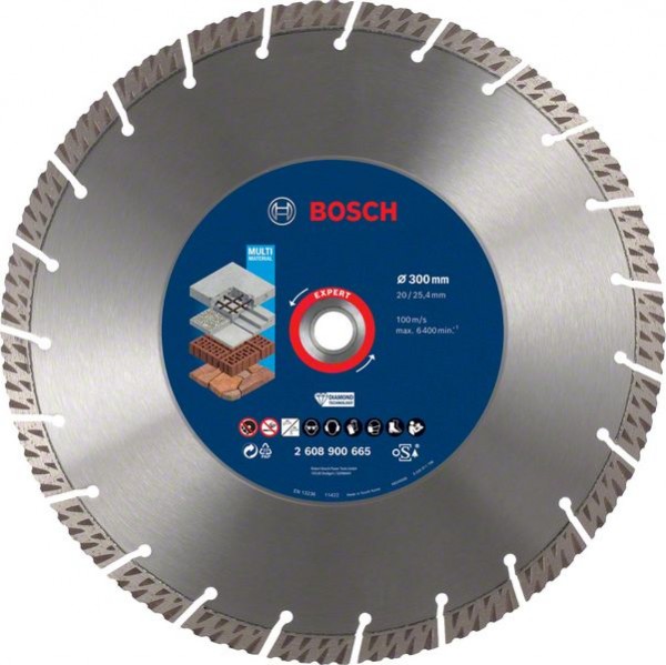 Bosch EXPERT MultiMaterial Diamanttrennscheiben, 300 x20/25,40x3x15mm 2608900665