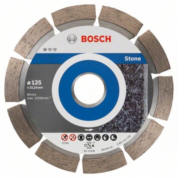 Bosch Diamanttrennscheibe, 125 x 22,23 x 1,6 x 10 mm, 10er-Pack 2608603236