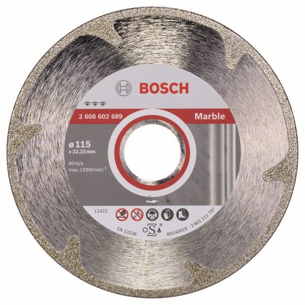Bosch Diamanttrennscheibe Best for Marble, 115 x 22,23 x 2,2 x 3 mm 2608602689