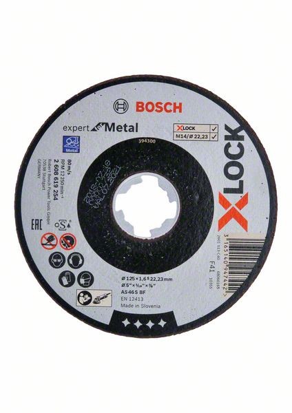 Bosch X-LOCK Expert for Metal 125 x 1,6 x 22,23 Trennscheibe gerade 2608619254