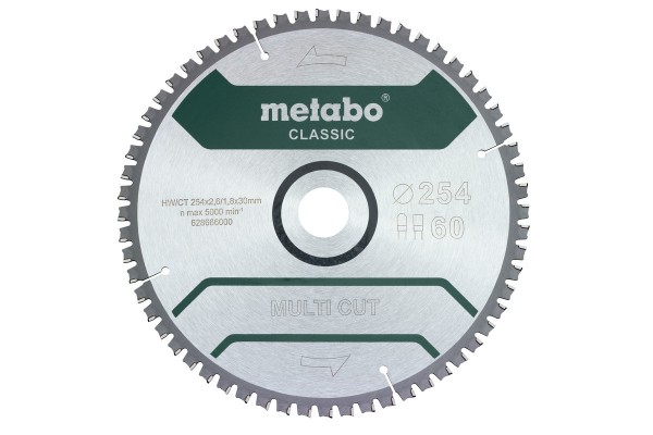 Metabo MultiCutClassic 254x30 60 FZ/TZ 5°neg, 628285000