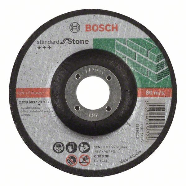 Bosch Trennscheibe gekröpft Standard Stone C 30 S BF, 115 mm, 2,5 mm 2608603173